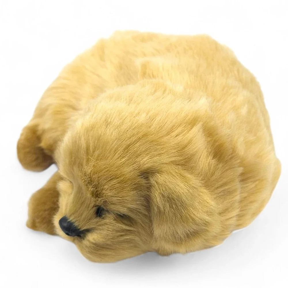Perfect Petzzz Golden Retriever Sleeping Breathing Puppy Dog Plush Toy Tested